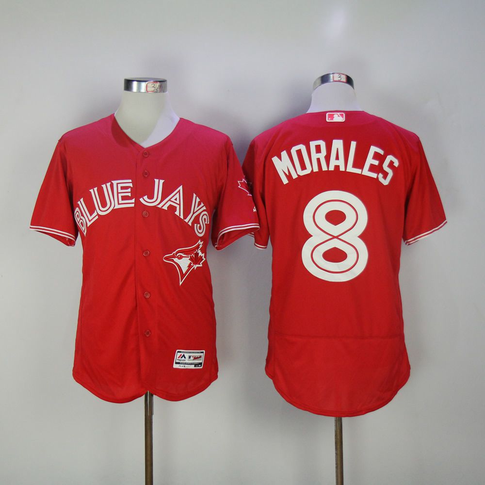 Men Toronto Blue Jays #8 Morales Red MLB Jerseys->toronto blue jays->MLB Jersey